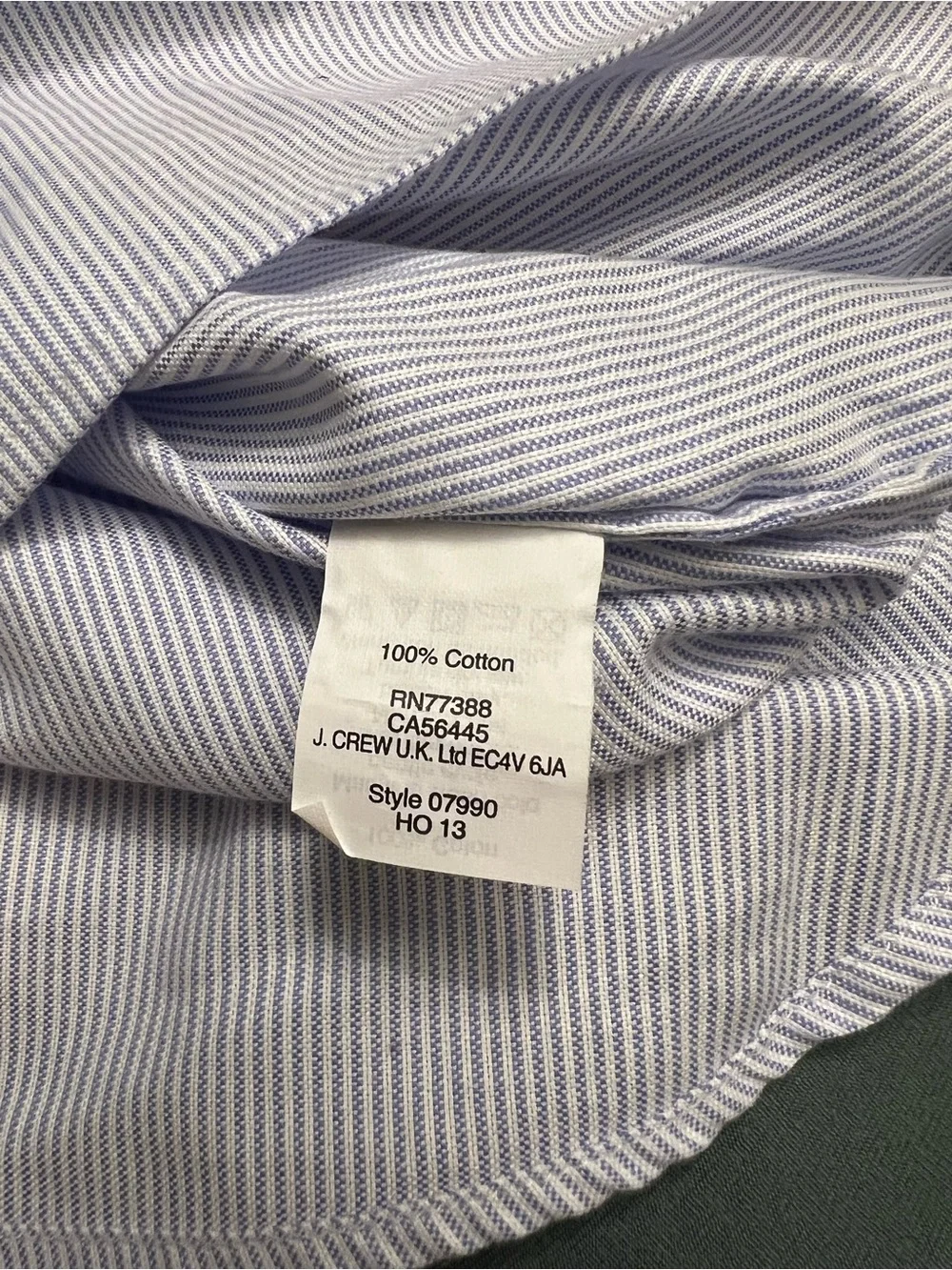 JCrew EUC Light Blue Pinstripe Short Sleeve Shirt Cotton Top